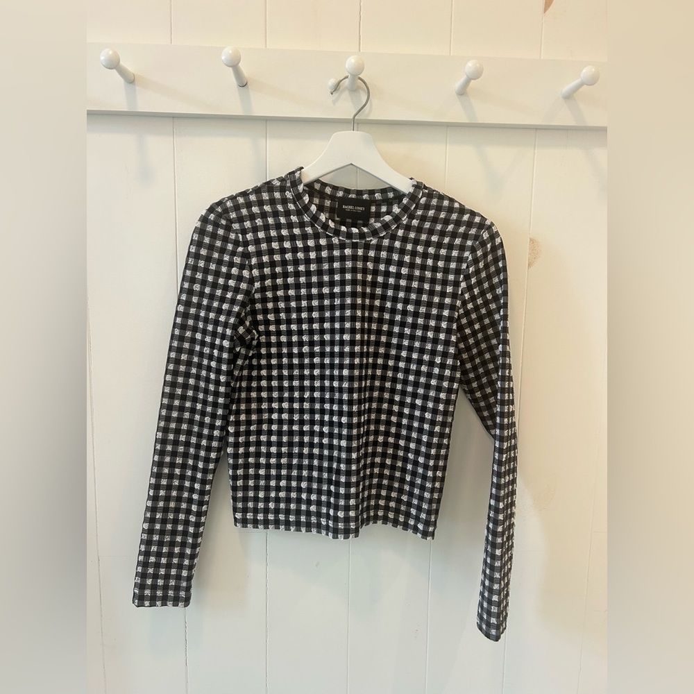 Rachel Comey Satellite Top Black and White Check